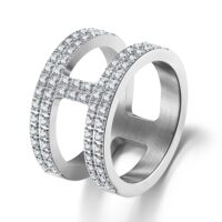 ANNEBRAUNER Double Massive White Ring – 50