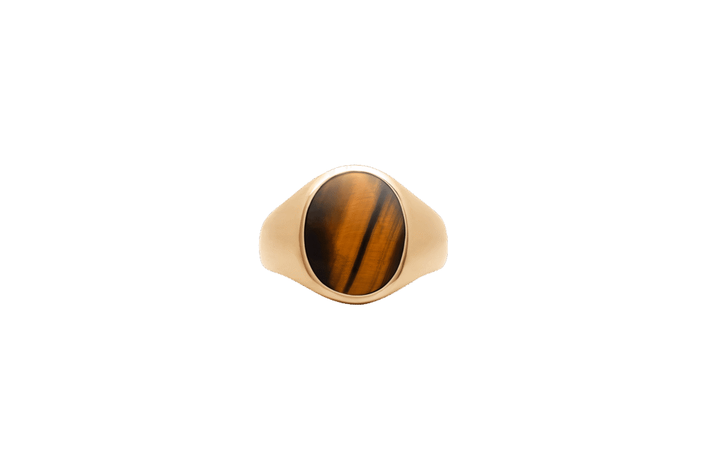 IX Oval Signet Ring Tiger Eye