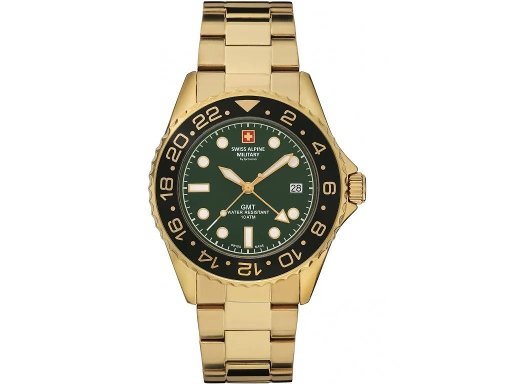 Swiss Alpine Military GMT Gold Herreur