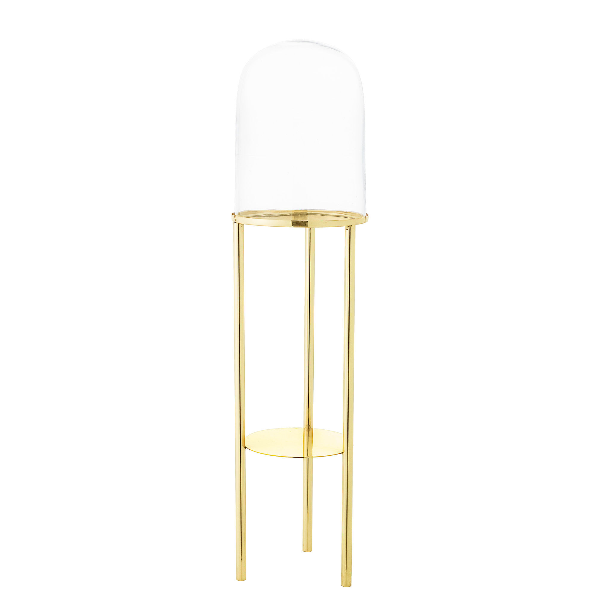 BLOOMINGVILLE See Me piedestal, m. hylde - glas og guld stål (H: 81cm, D: 20 cm)