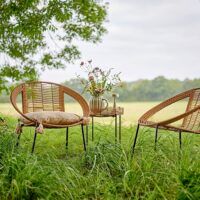 Bloomingville - Dudine Lounge Sæt, Polyrattan, Natur, 3 dele