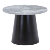 House Nordic - Brito Sofabord, Grå marmorlook, Ø60cmH:45cm