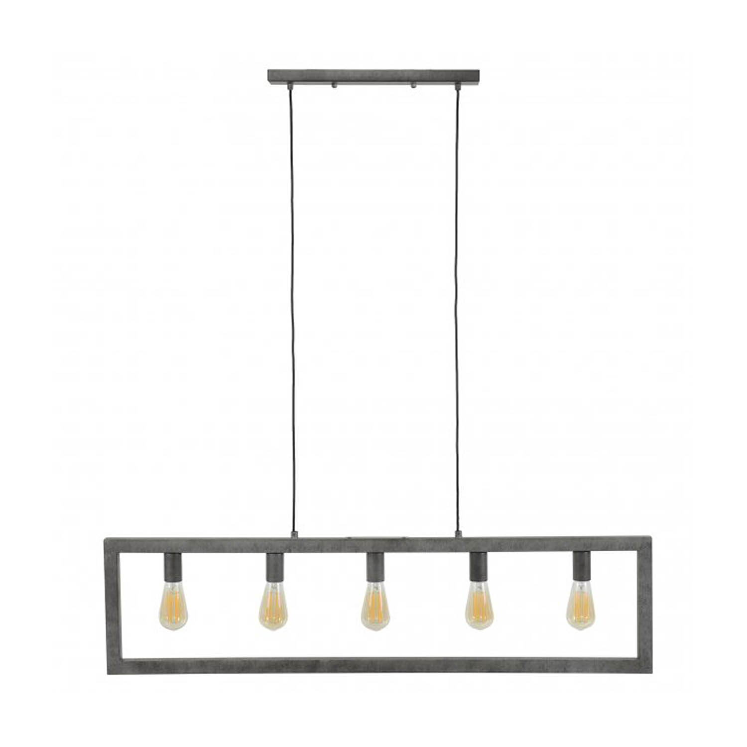 FURBO loftlampe, m. 5 pærer - sølv
