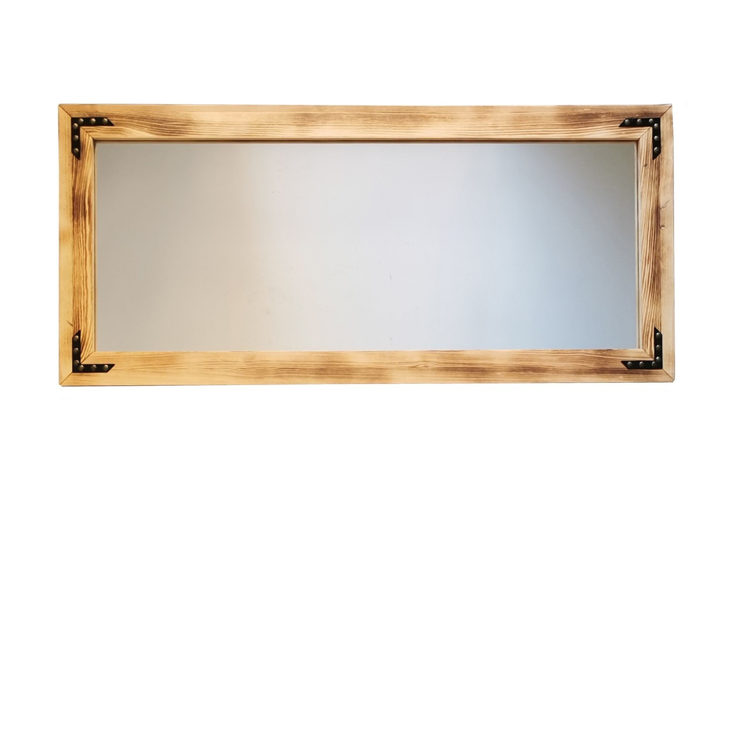 NORDVÄRK 11050 vægspejl, rektangulær - spejlglas og fyrretræ (50x110)