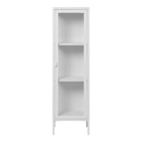 House Nordic – Brisbane Smalt Vitrineskab, Hvid, 40Ã35Ã140 cm