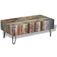 Sofabord 100x50x38 Cm Massivt Genbrugstræ