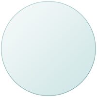 Bordplade Hærdet Glas Rund - Transparent / Ø 40 cm