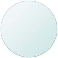 Bordplade Hærdet Glas Rund – Transparent / Ø 80 cm