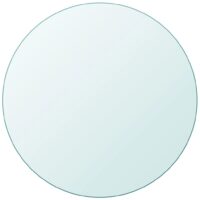 Bordplade Hærdet Glas Rund – Transparent / Ø 90 cm