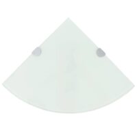 Hjørnehylde M. Krombeslag T Glas Hvid - 1 / 35 x 35 cm