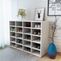 Skoreol 92x30x67,5 Cm Konstrueret Træ - Hvid
