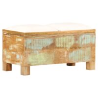 Opbevaringsbænk 80x40x40 Cm Massivt Genbrugstræ
