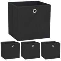 Opbevaringskasser 32x32x32 Cm Ikke-Vævet Stof – 4 / Sort