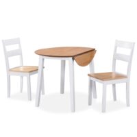 Spisebordssæt 3 Dele MDF Og Gummitræ – 2