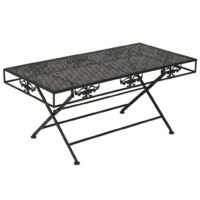 Foldbart Sofabord I Vintagestil Metal 100 X 50 X 45 Cm