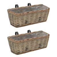 Plantekasse Til Balkonen Kurveflet Med Pe-Foring - 40 x 16 x 13 cm