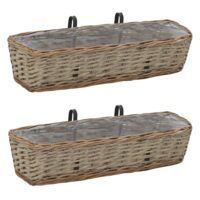 Plantekasse Til Balkonen Kurveflet Med Pe-Foring – 60 x 18 x 13 cm