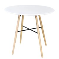Spisebord MDF Rundt - Hvid