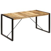 Spisebord I 120 Cm Sort – Massivt mangotræ / 160 x 80 x 75 cm