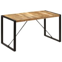 Spisebord I 120 Cm Sort - Massivt mangotræ / 140 x 70 x 75 cm