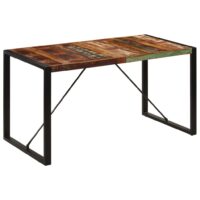 Spisebord I 120 Cm Sort – Massivt genanvendt træ / 140 x 70 x 75 cm
