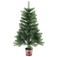 Kunstigt Juletræ Med Naturtro Nåle – Grøn / 90 cm