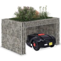 Garage Til Plæneklipper Med Plantekasse Stålwire 110x80x60 Cm