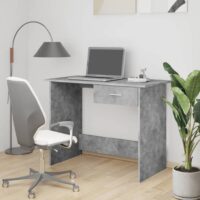 Skrivebord 100x50x76 Cm Konstrueret Træ – Betongrå