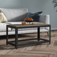 Sofabord 90x45x45 Cm MDF Og Jern - Grå