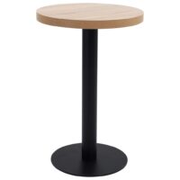Bistrobord MDF – lysebrun og sort / 50 x 75 cm