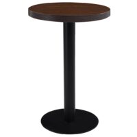 Bistrobord MDF - mørkebrun og sort / 50 x 75 cm