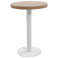 Bistrobord MDF – lysebrun og hvid / 60 x 75 cm