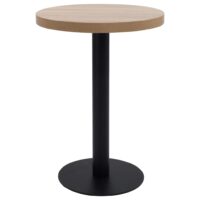 Bistrobord MDF – lysebrun og sort / 60 x 75 cm