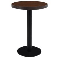 Bistrobord MDF – mørkebrun og sort / 60 x 75 cm