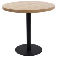 Bistrobord MDF – lysebrun og sort / 80 x 75 cm
