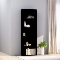 Bogreol 40X30X Konstrueret Træ Sort - 60 cm / 189 cm