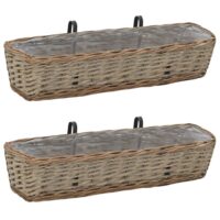 Plantekasse Til Balkonen Kurveflet Med Pe-Foring – 80 x 20 x 15 cm