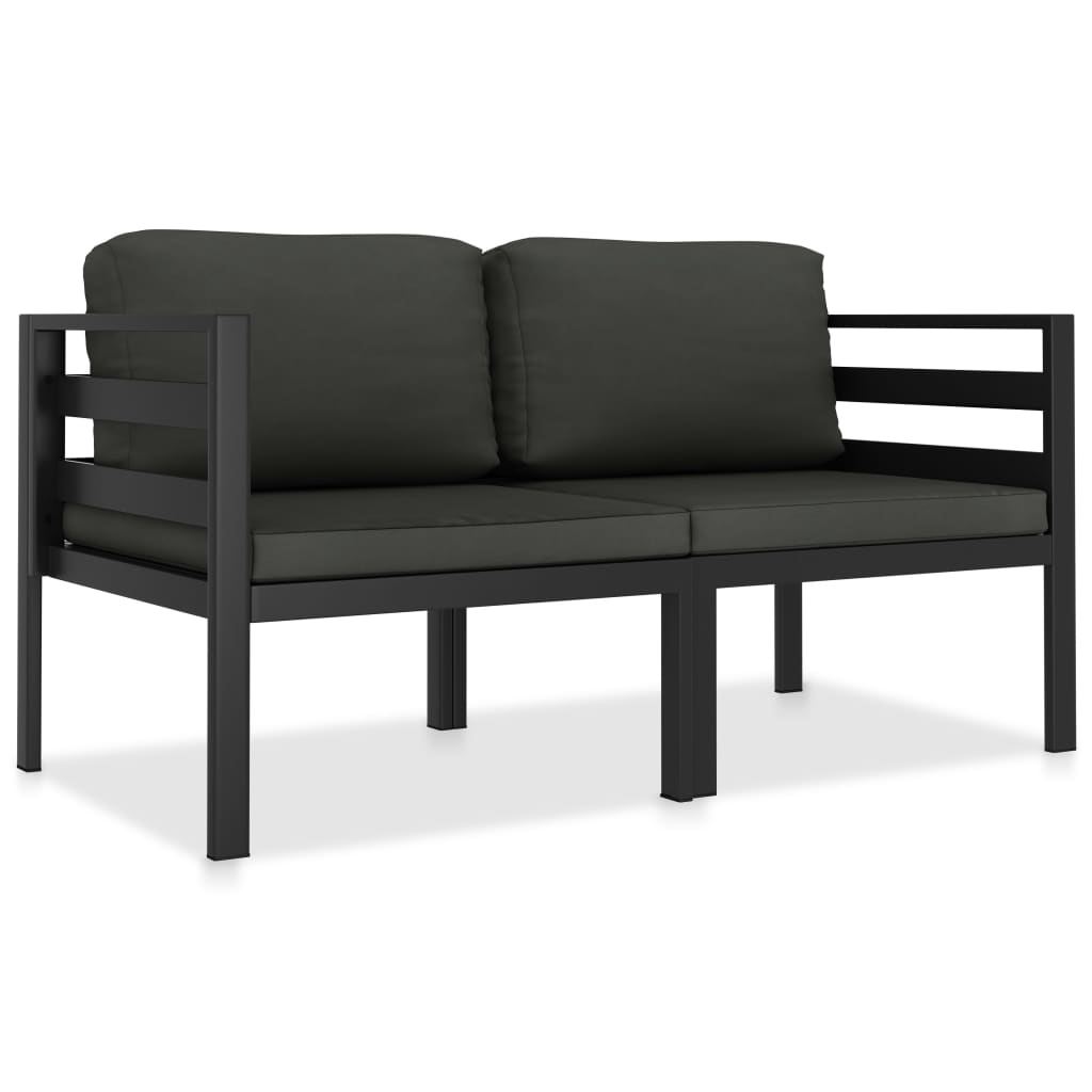 Loungesæt Til Haven 4 Dele Med Hynder Aluminium - Hjørnesofa (2 stk.)
