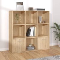 Bogreol 98x30x98 Cm Konstrueret Træ – Sonoma-eg