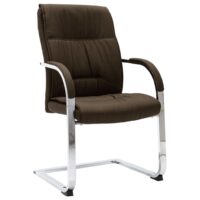 Kontorstol Med Cantilever Stof - Brun