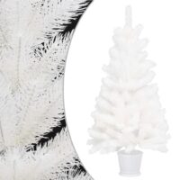 Kunstigt Juletræ Med Naturtro Nåle – Hvid / 90 cm