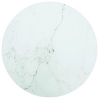 Bordplade Hærdet Glas Rund – Hvid / Ø 50 cm