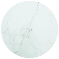 Bordplade Hærdet Glas Rund – Hvid / Ø 60 cm