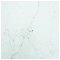 Bordplade Hærdet Glas Rund – Hvid / 40 x 40 cm