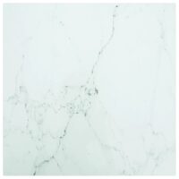 Bordplade Hærdet Glas Rund – Hvid / 50 x 50 cm