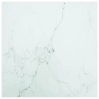 Bordplade Hærdet Glas Rund – Hvid / 60 x 60 cm