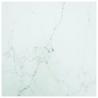 Bordplade Hærdet Glas Rund – Hvid / 70 x 70 cm