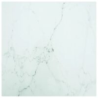 Bordplade Hærdet Glas Rund – Hvid / 80 x 80 cm