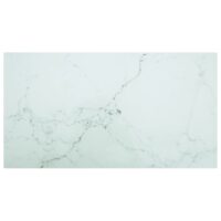 Bordplade Hærdet Glas Rund – Hvid / 120 x 65 cm