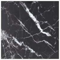 Bordplade Hærdet Glas Rund – Sort og hvid / 40 x 40 cm